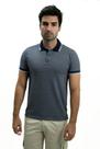 Camiseta Masculina Gola Polo Ixória Cinza Xadrex Mini Piquet