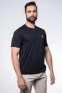 Camiseta Masculina Gola Redonda Bordada Preta