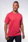 Camiseta Masculina Gola Redonda Bordada Vermelha