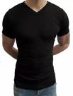 Camiseta Masculina Gola V Slim Top Elastano Manga Curta Camiseta Masculina Gola V Slim Top Elastano Manga Curta