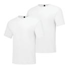 Camiseta masculina Hanes Beefy de manga curta, pacote com 2, branca, XL/Tall