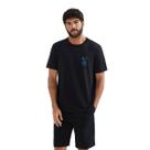 Camiseta Masculina Hering Comfort Com Estampa Preta