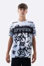 Camiseta Masculina HUPI Bike STRIP Cinza e Branco