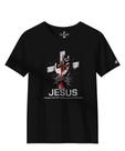 Camiseta Masculina Jesus Morreu Por Mim Preta