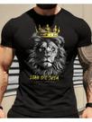 Camiseta Masculina Leão de Judá 100% Algodão