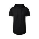 Camiseta Masculina Leve Com Capuz Para Verão, Cor Sólida, Respirável, Manga Curta, Top Fitness