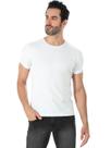 Camiseta Masculina Lisa Algodão Com Elastano Fit Branca Camiseta Masculina Lisa Algodão Com Elastano Fit Branca