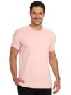 Camiseta Masculina Lisa Algodão com Elastano Fit Rosa Claro
