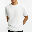 Camiseta Masculina Lisa Algodão Texturizada Casual