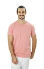 Camiseta Masculina Lisa Básica Rosa Queimado 100% algodão