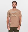 Camiseta Masculina Malha Maquinetada Diametro Marrom