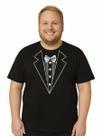 Camiseta Masculina Manga Curta Chá Bar Noivo Gravata Tamanho Especial Plus Size