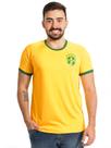 Camiseta Masculina Manga Curta Dry Micro Fibra Copa Amarela