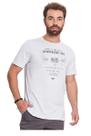 Camiseta Masculina Manga Curta Estampa Central De Algodão Camiseta Masculina Manga Curta Estampa Central De Algodão