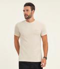 Camiseta Masculina Manga Curta Malhão Diametro Bege