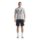 Camiseta masculina Messi, estilo de vida, estampada, algodão, cinza mesclado
