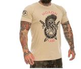 Camiseta Masculina Molon Labe Spartan Team bege