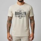 Camiseta Masculina NY Brooklyn Algodão Regular Fit Camisa Casual Urbana Manga Curta Personalizada Streetwear New York Tipografia Estampada