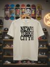 Camiseta Masculina NYC Brooklyn Estampada Urbana Algodão Premium Camisa Casual Basica Estilo Street Cor:Off WhiteTamanh