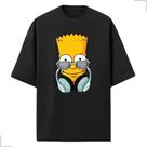 Camiseta Masculina Oversized Bart Simpson 100% Algodão