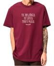 Camiseta Masculina Oversized Camisa Streetwear Trace Má Influência 100% Algodão