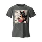 Camiseta Masculina Oversized De Algodão Com Estampa De Ramen, Camisetas Gráficas Japonesas, Tops