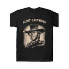 Camiseta Masculina Oversized De Manga Curta Em Algodão Puro Com Estampa CLINT EASTWOOD Estilo