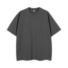 Camiseta Masculina Oversized De Verão 260GSM Moda Coreana Manga Curta Solta Básica Lisa