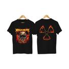 Camiseta Masculina Oversized Megadeth Com Estampa De Dragão Em Chamas, Casual, Respirável E