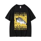 Camiseta Masculina Oversized Vintage Com Estampa De Rato E Queijo Japonês Y2K Unissex Gola Redonda