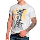Camiseta Masculina P Slim Fit Branca Justice Biotwo
