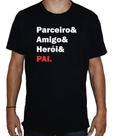 Camiseta Masculina Pai Parceiro Amigo Dia Dos Pais Presente