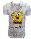 Camiseta Masculina Personagem Bob Esponja Algodão Manga Curta Gangstet