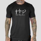 Camiseta Masculina Personalizada Fait Hope Love Básica Camiseta Masculina Personalizada Fait Hope Love Básica