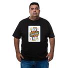 Camiseta Masculina Plus Size Algodao Viva Como Um Rei Beba Cerveja Com Abridor De Garrafa Integrado