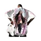 Camiseta Masculina plus Size Demon Slayer Nezuko Anime, Casual De Verão, Estilo Harajuku, Manga