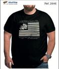 Camiseta Masculina Plus Size Gola Careca 2646