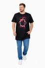 Camiseta Masculina Plus Size Long Fit Estampada Combed Cotton