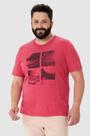 Camiseta Masculina Plus Size Moonlight em Malha Mesclada Confortável Camiseta Masculina Plus Size Moonlight em Malha Mesclada Confortável