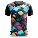Camiseta Masculina Poliéster Camisa Estampada 3D Toque Suave