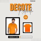 Camiseta Masculina Premium Laranja Hot de Gola Redonda
