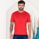 Camiseta Masculina Premium Vermelho Hot de Gola Redonda