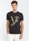 Camiseta Masculina Preta Básica em Malha Algodão Cacto - Rota do Mar
