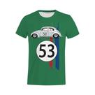 Camiseta Masculina Preta De Manga Curta Com Estampa De Carro De Rally Herbie Beetle 53 Number