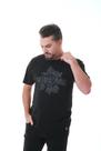 Camiseta Masculina Preta Estampa Sublime Tropical