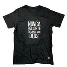 Camiseta Masculina Preta Nunca foi sorte
