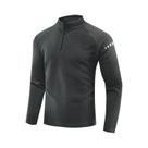 Camiseta Masculina Preta Reflexiva De Manga Comprida Para Corrida, Roupa Esportiva Respirável Para