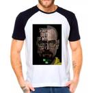 Camiseta Masculina Raglan Branca Breaking Bad 05