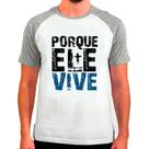 Camiseta Masculina Raglan Branca Fé Gospel Católica 05