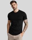 Camiseta Masculina Reta Lisa 100 Algodão Manga Curta Alta Qualidade